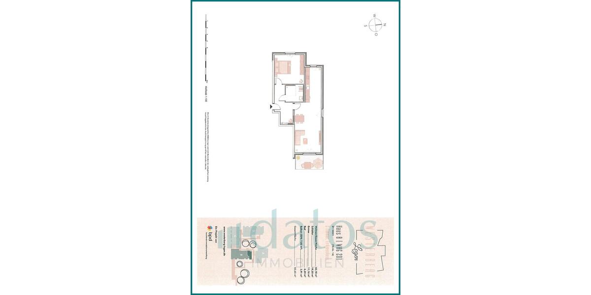 Erdgeschoßwohnung Osnabrück Hafen - 2 Zimmer, 83 m&sup2;, 1.350&euro; | Angebot:26717594