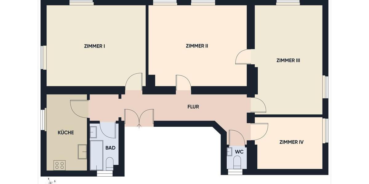 Etagenwohnung Wiesbaden Nordost - 4 Zimmer, 110 m&sup2;, 1.490&euro; | Angebot:26279012