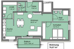 Etagenwohnung Wadern - 2 Zimmer, 76 m&sup2;, 930&euro; | Angebot:24827263