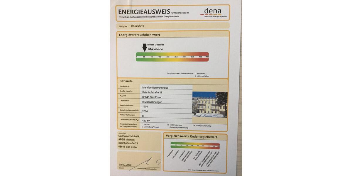 Etagenwohnung Bad Elster - 2 Zimmer, 37 m&sup2;, 250&euro; | Angebot:26038946