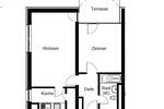 Moderne 2-Zimmer-Wohnung mit Terrasse und Blick ins Grüne, Wannenbad, separate Küche, Abstellraum