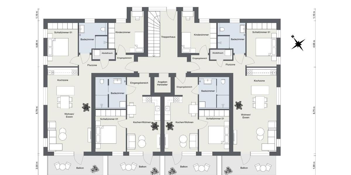 Maisonettenwohnung Bielefeld Jöllenbeck - 3 Zimmer, 94 m&sup2;, 1.405&euro; | Angebot:26644021