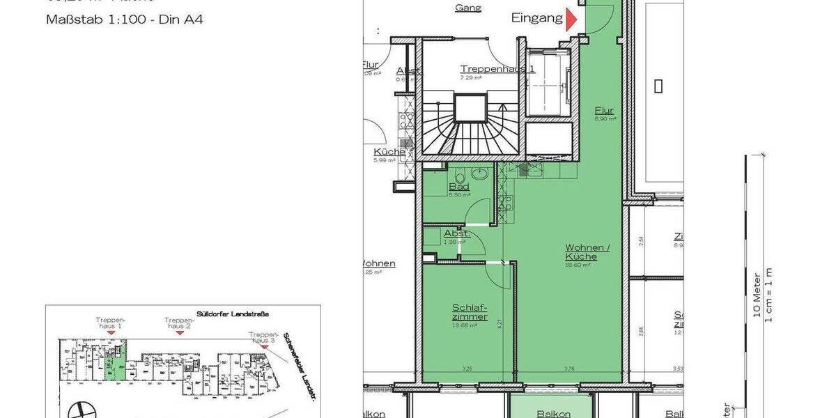 Etagenwohnung Hamburg Iserbrook - 2 Zimmer, 65 m&sup2;, 1.470&euro; | Angebot:26929361