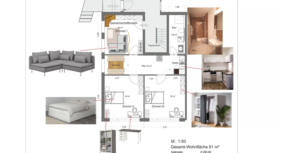 Helles WG-Zimmer für Studentin / weibl. Azubi in Schwelm - Wohn- & Geschäftshaus Schwelm Loh | Angebot:24474436