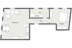 Etagenwohnung Kappeln - 2 Zimmer, 55 m&sup2;, 800&euro; | Angebot:26563317