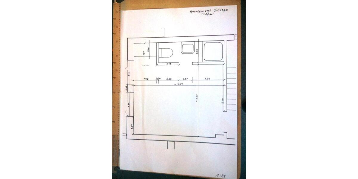 Etagenwohnung Münster Mitte-Nordost - 1 Zimmer, 17 m&sup2;, 280&euro; | Angebot:26676658