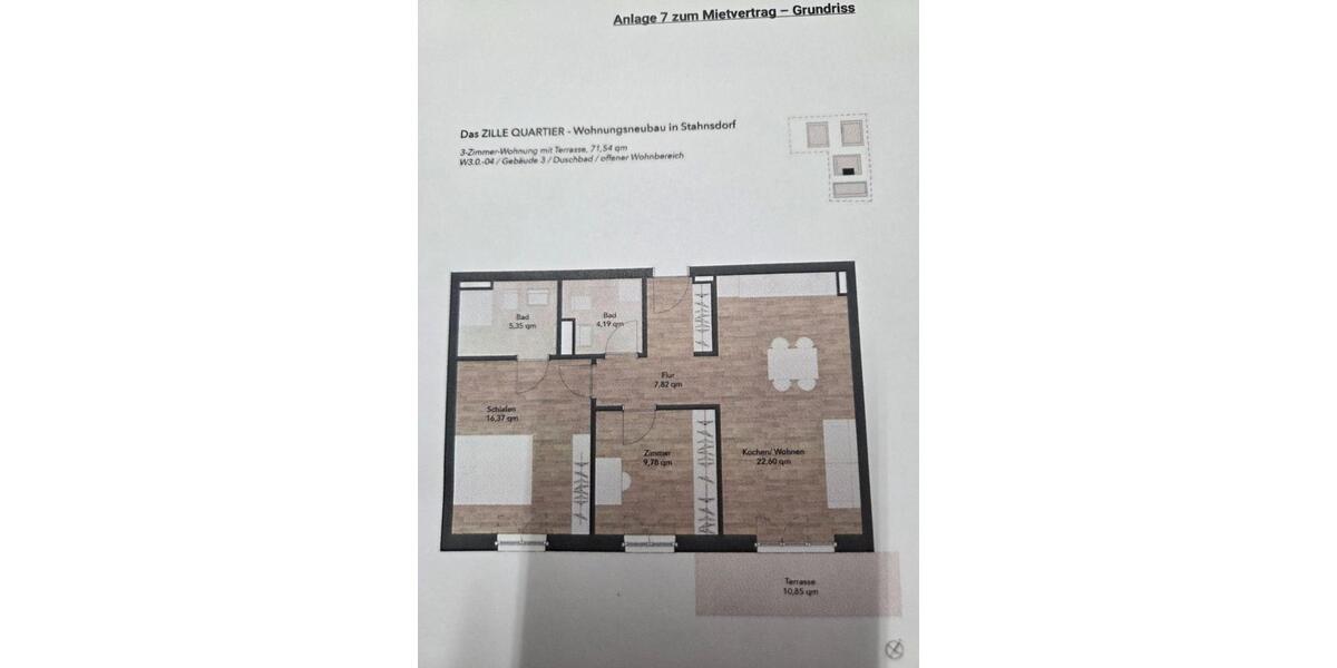Erdgeschoßwohnung Kleinmachnow - 3 Zimmer, 71 m&sup2;, 1.499&euro; | Angebot:25973986