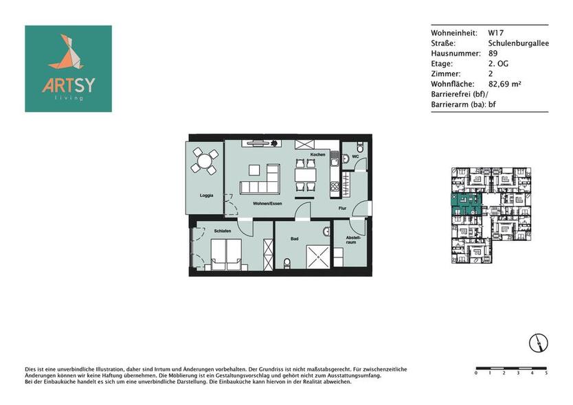 Wohnen am Waldrand - 2-Zimmer-Wohnung zimmer