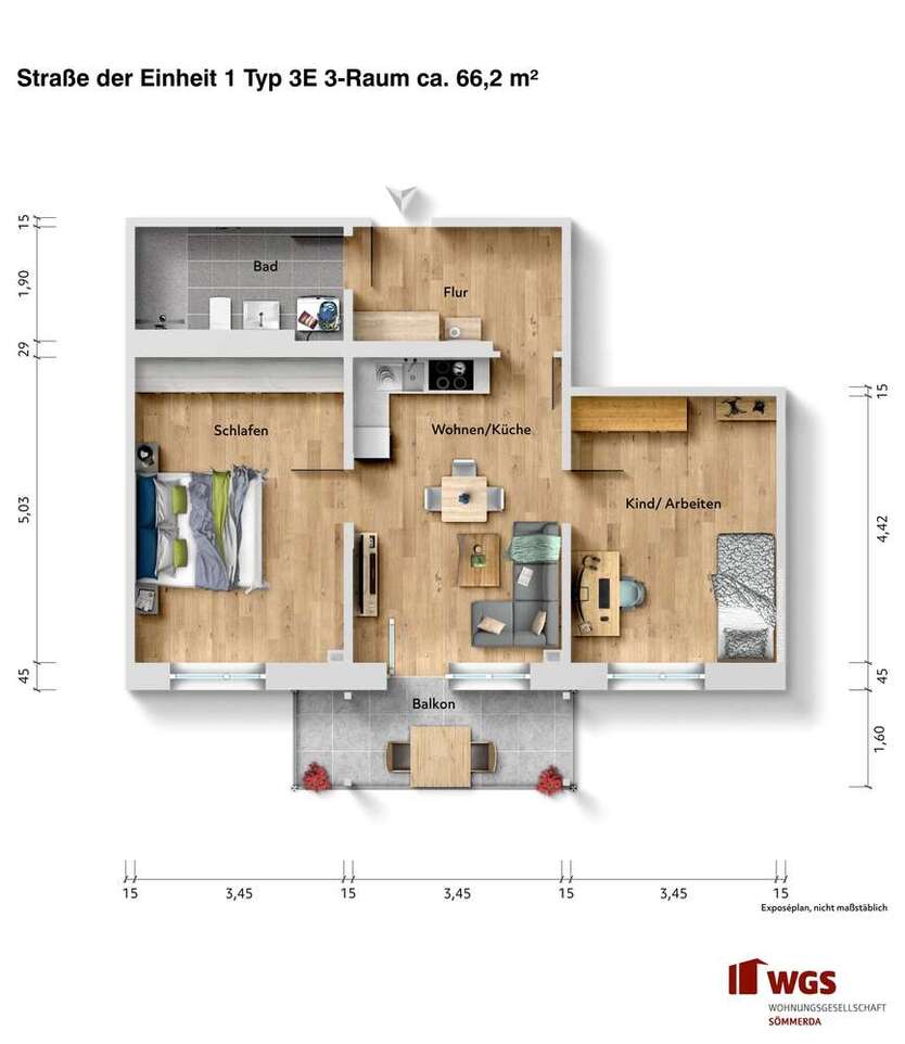 Wohnung zum Mieten in Sömmerda 782 € 66 m²