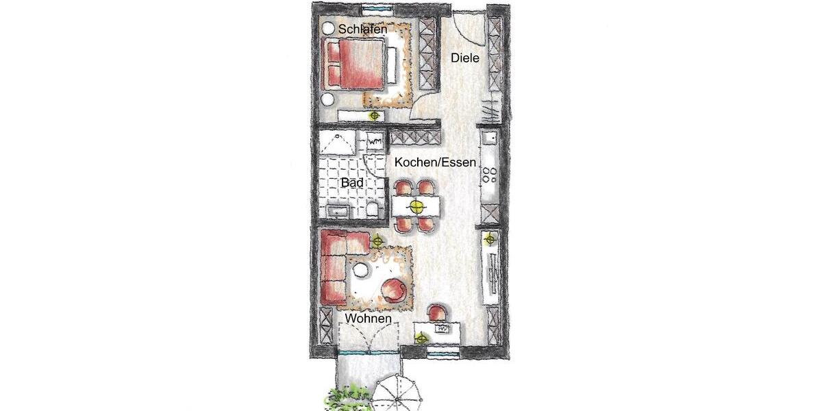 Etagenwohnung Freyung - 2 Zimmer, 59 m&sup2;, 598&euro; | Angebot:25918901