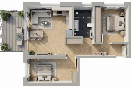 Wohnung Feucht - 2 Zimmer, 61 m&sup2;, 1.000&euro; | Angebot:25289037