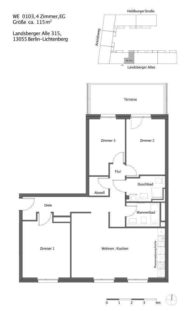 Wohnung zum Mieten in Berlin 1.604,12 € 114.58 m²