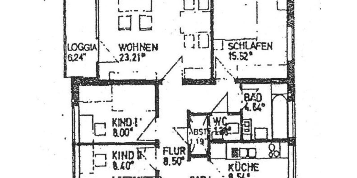 Etagenwohnung Kassel Niederzwehren - 4 Zimmer, 84 m&sup2;, 900&euro; | Angebot:26563546