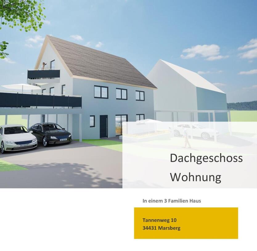 Neubau Wohnung (Dachgeschoss) in Marsberg ab 01.07.2025 bezugsfertig, incl. hochwertiger Einbauküche