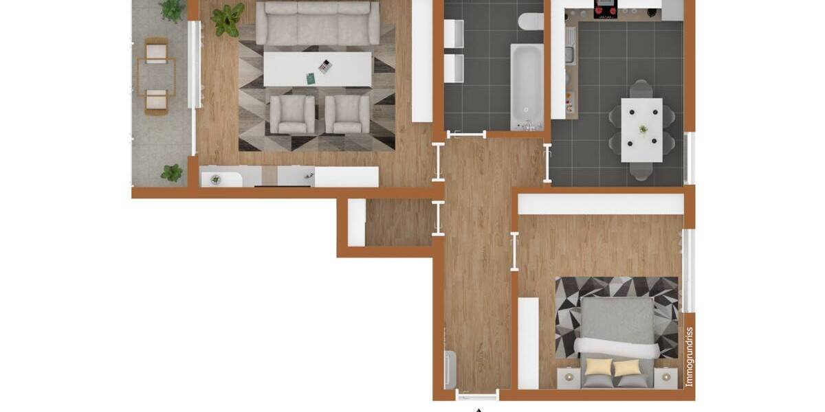 Etagenwohnung Kumhausen - 2 Zimmer, 65 m&sup2;, 650&euro; | Angebot:26143245