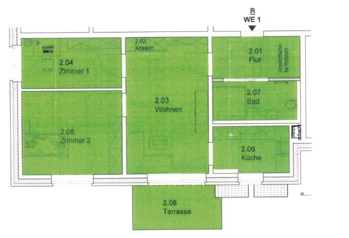 Erdgeschoßwohnung Jembke - 3 Zimmer, 74 m&sup2;, 1.030&euro; | Angebot:24417739