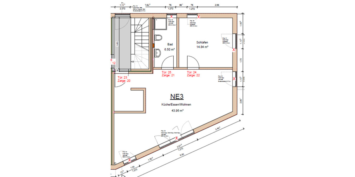 Etagenwohnung Krumbach (Schwaben) - 2 Zimmer, 73 m&sup2;, 765&euro; | Angebot:24850662