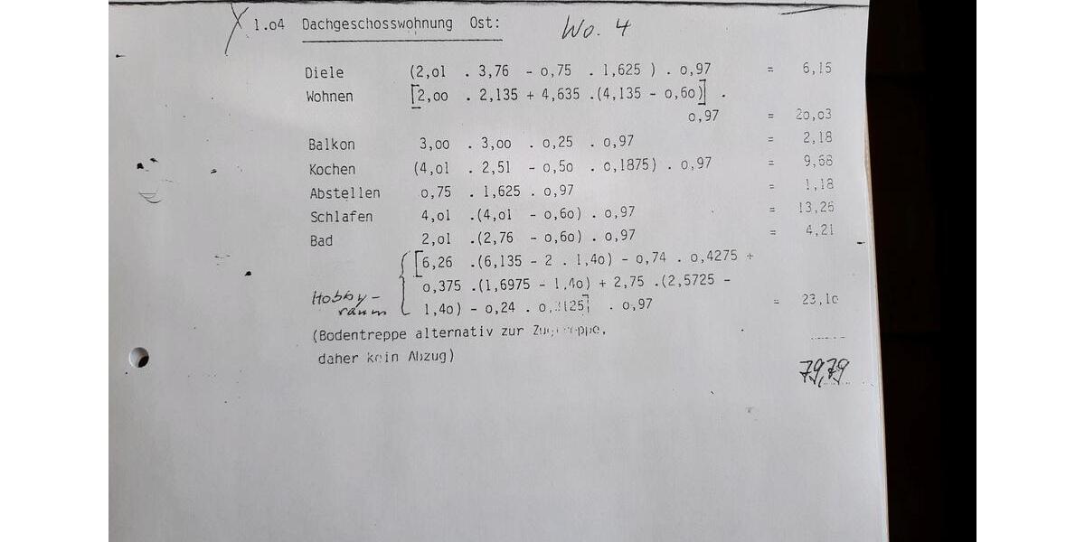 Dachgeschoßwohnung Medebach - 2 Zimmer, 79 m&sup2;, 515&euro; | Angebot:24630639