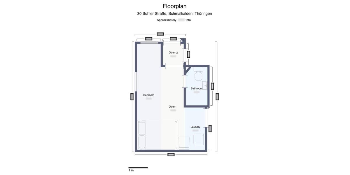 Erdgeschoßwohnung Schmalkalden - 1 Zimmer, 20 m&sup2;, 250&euro; | Angebot:25170849