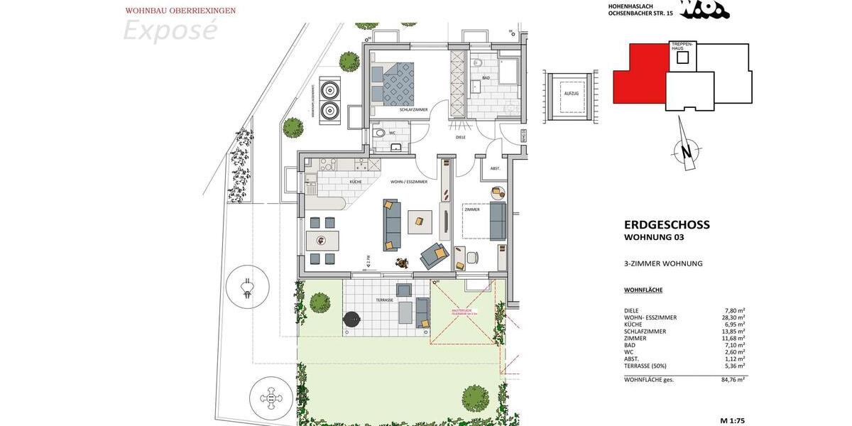 Etagenwohnung Sachsenheim - 3 Zimmer, 85 m&sup2;, 1.150&euro; | Angebot:26565338