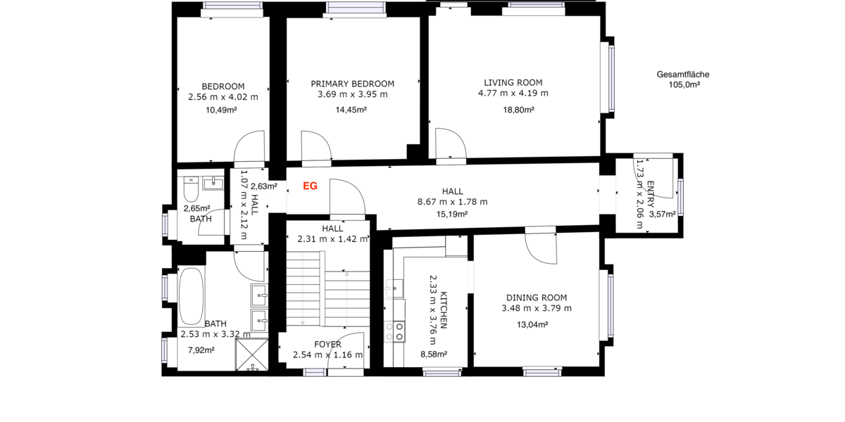 Etagenwohnung Landau - 4 Zimmer, 105 m&sup2;, 895&euro; | Angebot:27005260