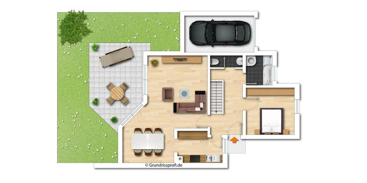 Raumwunder auf zwei Ebenen: Das 'Haus im Haus'-Gefühl mit Gartenparadies 4 zimmer