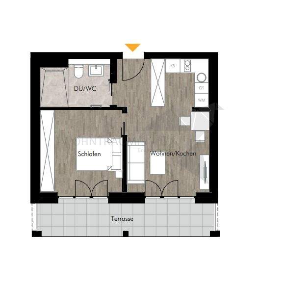Etagenwohnung Chemnitz Rabenstein - 2 Zimmer, 46 m&sup2;, 658&euro; | Angebot:25734220