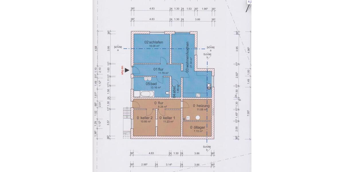 Etagenwohnung Frankenberg (Eder) - 2 Zimmer, 75 m&sup2;, 522&euro; | Angebot:25935559