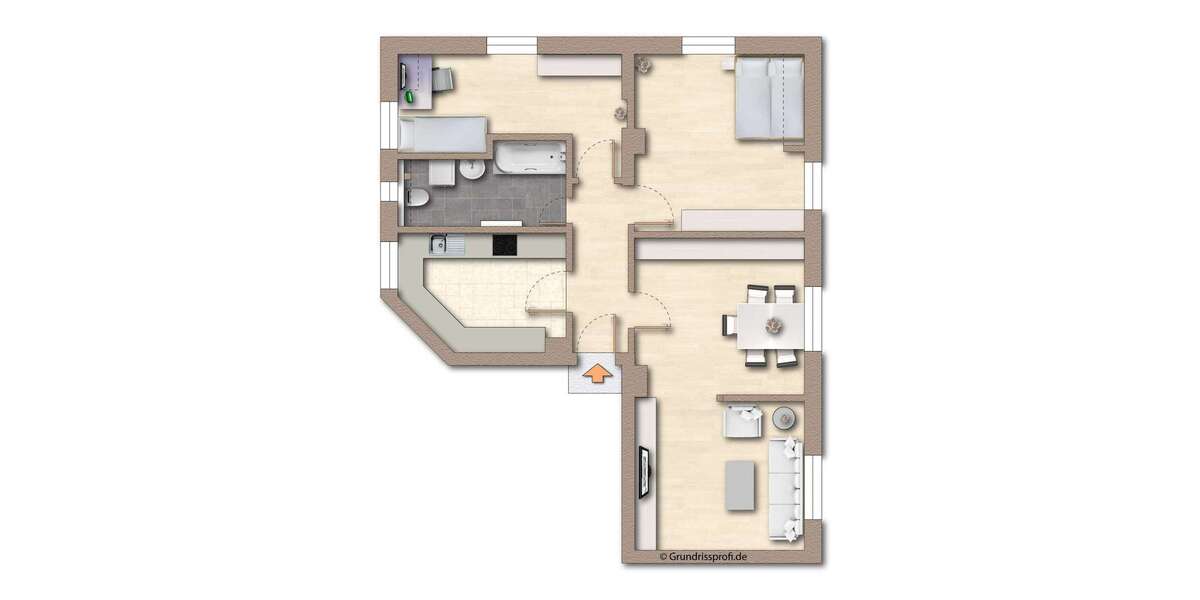 Etagenwohnung Hartha Wallbach - 3 Zimmer, 76 m&sup2;, 493&euro; | Angebot:24637798