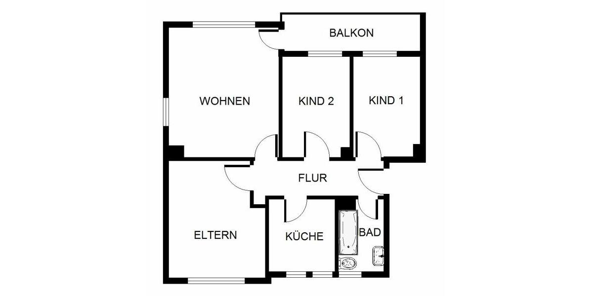 Erdgeschoßwohnung Essen Stadtbezirk VI - 4.5 Zimmer, 66 m&sup2;, 650&euro; | Angebot:26685188