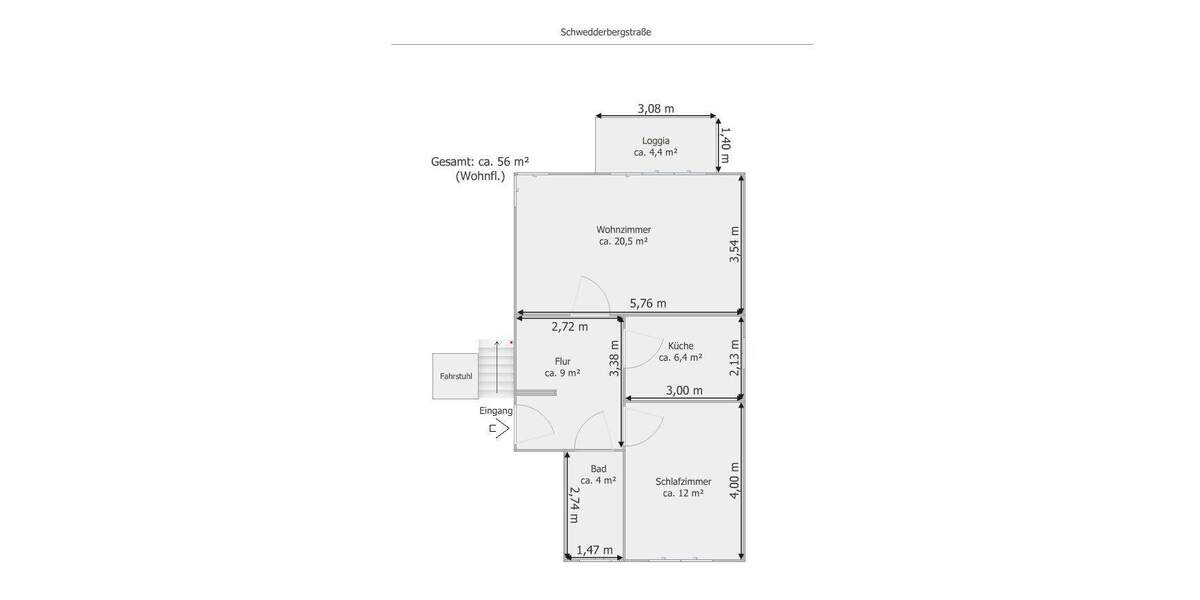 Etagenwohnung Quedlinburg / Bad Suderode Bad Suderode - 2 Zimmer, 56 m&sup2;, 700&euro; | Angebot:25703083