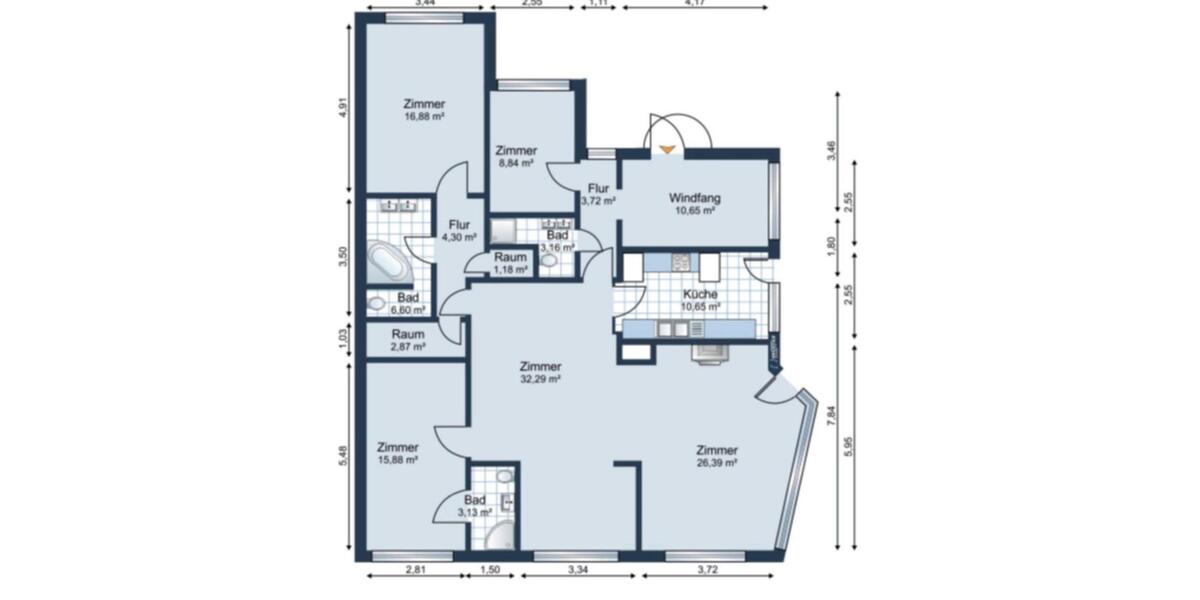 Erdgeschoßwohnung Cuxhaven Duhnen - 4 Zimmer, 140 m&sup2;, 1.300&euro; | Angebot:26572818