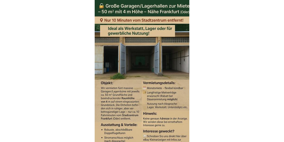 Gewerbeobjekt Jacobsdorf - 500&euro; | Angebot:25320754