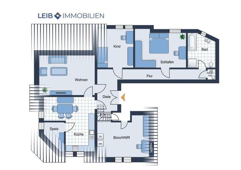 Großzügige 4,5-Zimmer-Dachgeschoßwohnung in idealer Stadtlage von Coburg