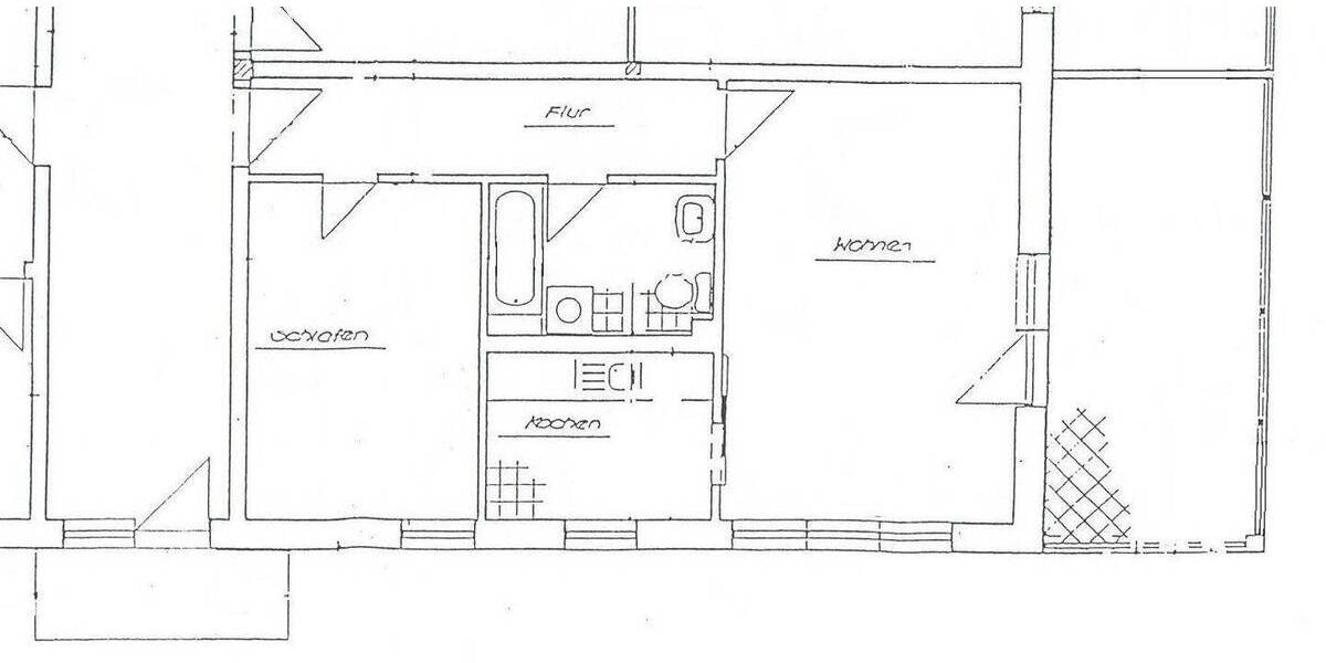 Etagenwohnung Gotha Gotha Nord - 2 Zimmer, 64 m&sup2;, 480&euro; | Angebot:26779036