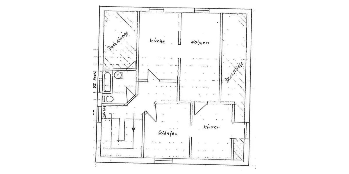 Dachgeschoßwohnung Schwarzenbach am Wald - 3 Zimmer, 60 m&sup2;, 310&euro; | Angebot:24812495
