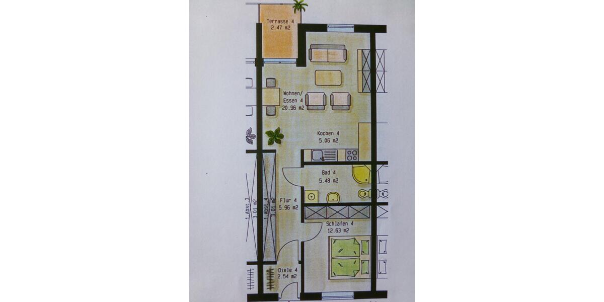 Erdgeschoßwohnung Wetzlar - 2 Zimmer, 58 m&sup2;, 563&euro; | Angebot:26440909