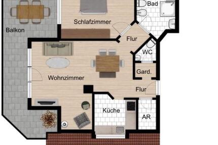 Lichtdurchflutete vollmöblierte DG Wohnung zur Untermiete