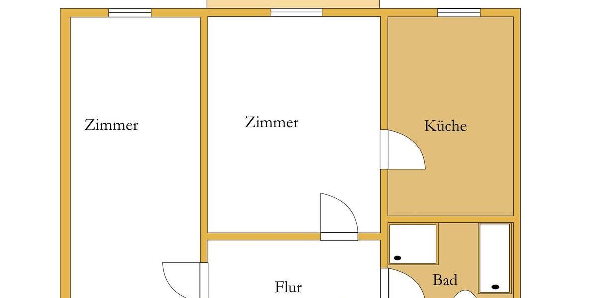 Erdgeschoßwohnung Zerbst (Anhalt) - 2 Zimmer, 60 m&sup2;, 385&euro; | Angebot:24890558