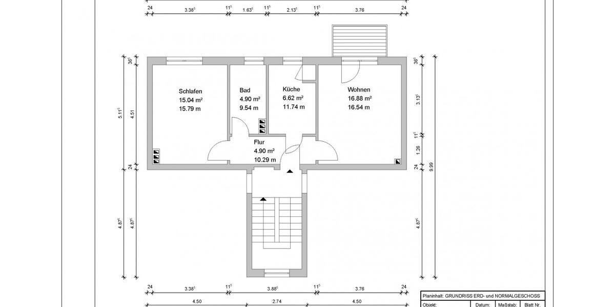 Etagenwohnung Oschersleben (Bode) - 2 Zimmer, 49 m&sup2;, 329&euro; | Angebot:26268413