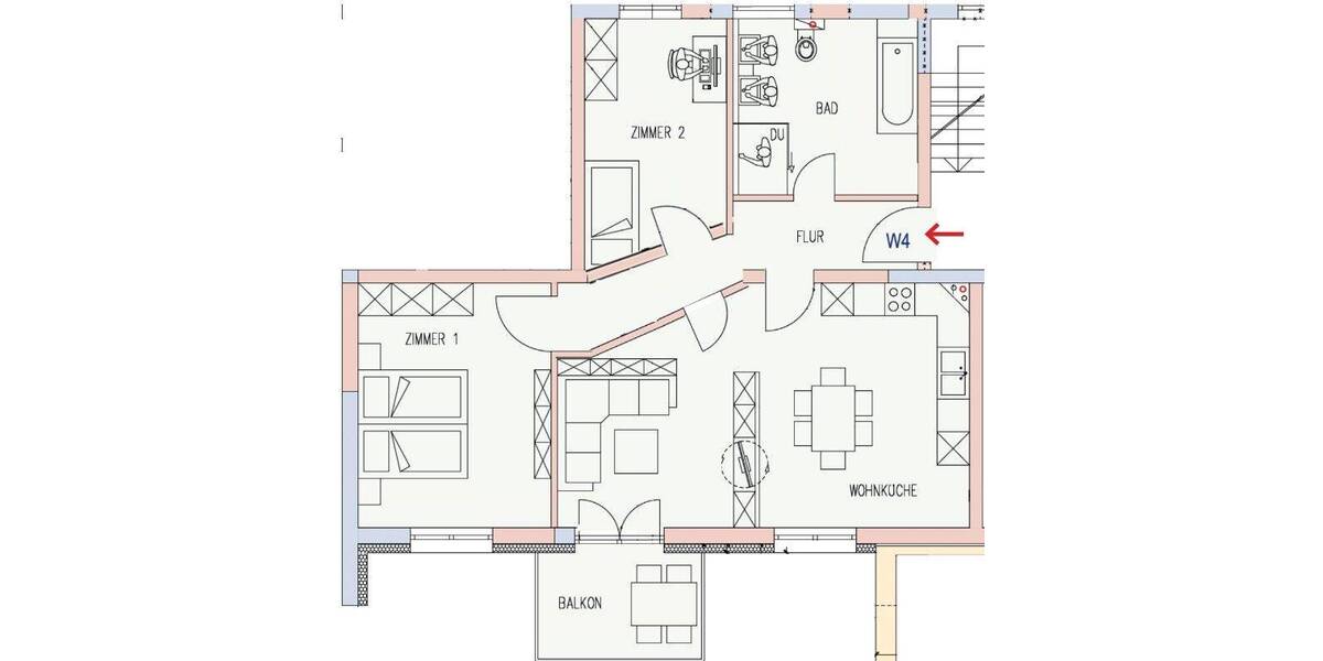 Etagenwohnung Kraiburg - 3 Zimmer, 73 m&sup2;, 925&euro; | Angebot:26820668