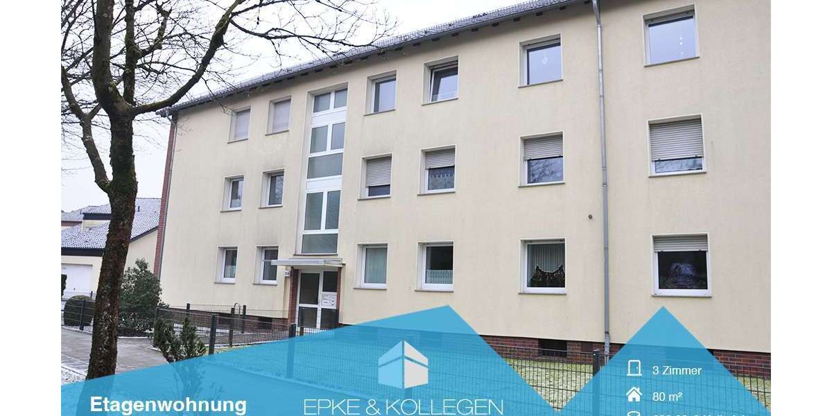 Etagenwohnung Bielefeld Sennestadt - 3 Zimmer, 80 m&sup2;, 620&euro; | Angebot:27192269