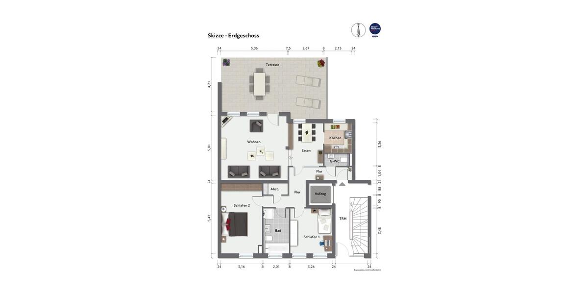 Erdgeschoßwohnung Erkelenz - 3 Zimmer, 109 m&sup2;, 1.120&euro; | Angebot:24187808