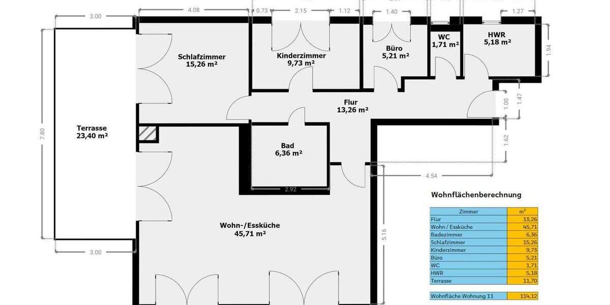 Etagenwohnung Vechta - 3 Zimmer, 114 m&sup2;, 1.490&euro; | Angebot:26117810