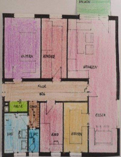 Etagenwohnung Bad Kissingen Arnshausen - 4 Zimmer, 100 m&sup2;, 630&euro; | Angebot:26161668
