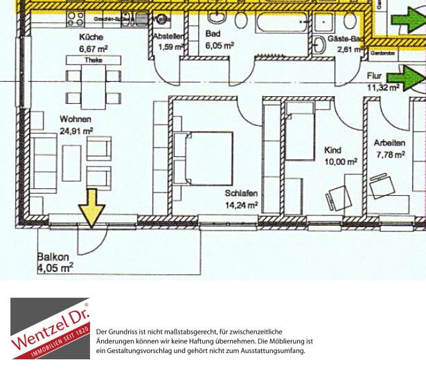 Etagenwohnung Stade Altländer Viertel - 3 Zimmer, 89 m&sup2;, 1.249&euro; | Angebot:26263971