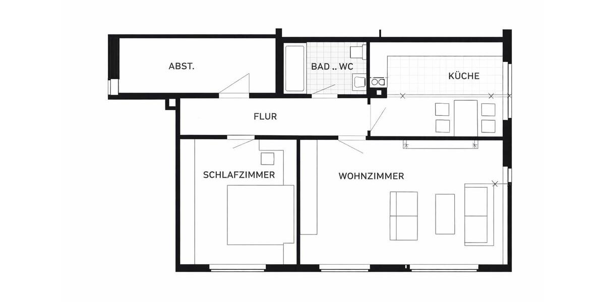 Etagenwohnung Bad Berleburg - 2.5 Zimmer, 75 m&sup2;, 425&euro; | Angebot:26023944