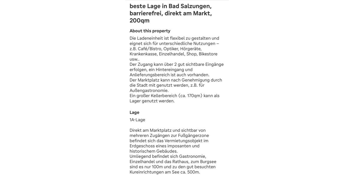 Gewerbeobjekt Bad Salzungen - 1.500&euro; | Angebot:20778791