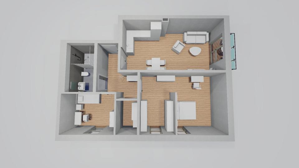 Etagenwohnung Stamsried - 3 Zimmer, 93 m&sup2;, 835&euro; | Angebot:24520684