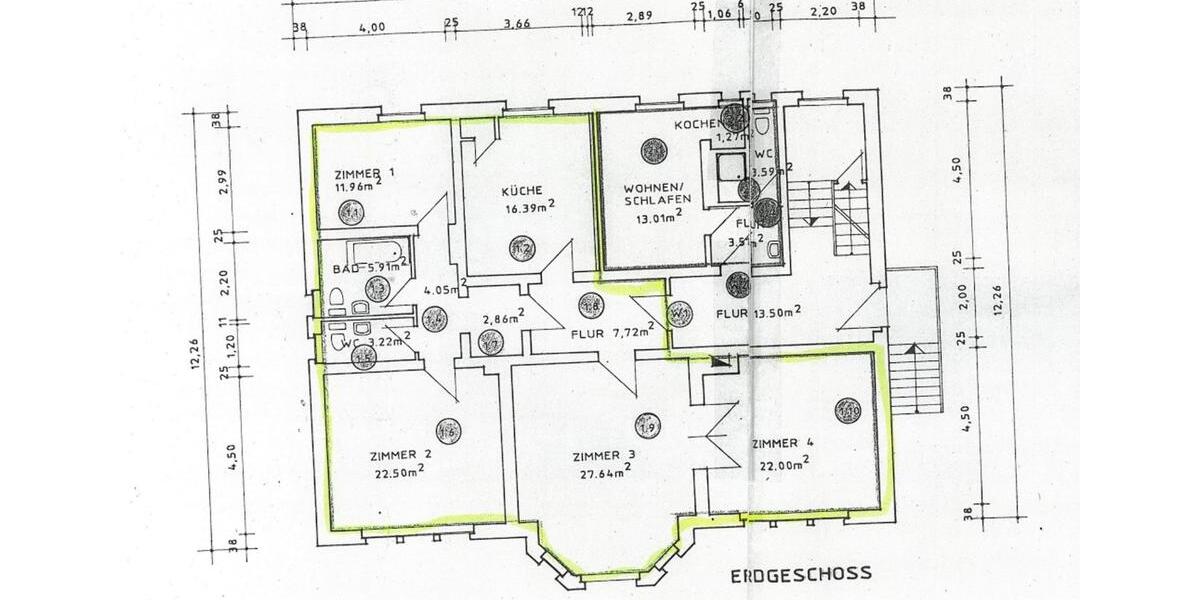 Erdgeschoßwohnung Stadthagen - 4 Zimmer, 128 m&sup2;, 950&euro; | Angebot:24440116